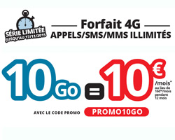 actualité Forfait tout illimité avec 10Go d'internet à 10€ par mois