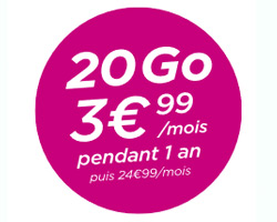 actualité Forfait B&YOU à 3,99€ avec 20Go d'internet