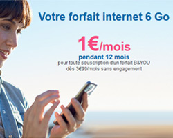 actualité Forfait internet 6Go en 4G à 1€ par mois