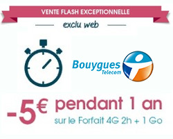 actualité Vente flash sur le forfait 4G 2h avec 1Go de data
