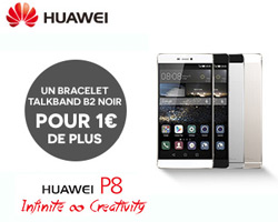 actualité Le bracelet Huawei Talkband B2 pour 1€ avec le nouveau Huawei Ascend P8