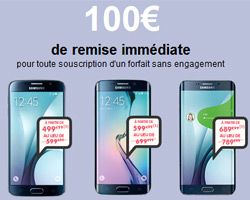 actualité 100€ de réduction sur les Samsung Galaxy S6 avec NRJ Mobile