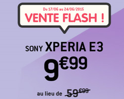 actualité 50€ de réduction sur le Sony Xpéria E3 avec un forfait