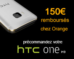 actualité HTC One M9 en précommande avec une réduction de 150€