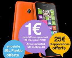 actualité Nokia Lumia 635 à 1€ avec 2 cadeaux offerts