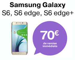 actualité Bon plan Orange, 70€ de réduction sur le samsung Galaxy S6 ou S6 edge