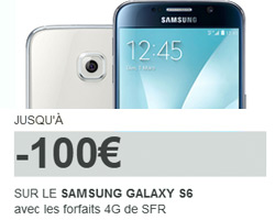 actualité 100€ de réduction sur le Samsung Galaxy S6