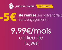 actualité Promo web 5€ de remise sur le forfait à 14,99€