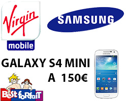actualité Smartphone Samsung Galaxy S4 Mini avec forfait mobile à 1€