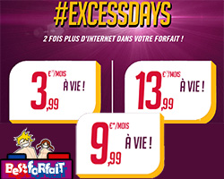 actualité Derniers jours pour profiter des 3 forfaits mobiles de l'Excess Day Virgin Mobile